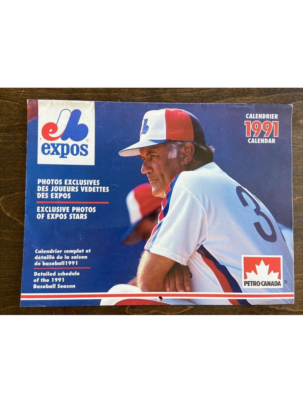Montreal Expos 1991 Vintage Calendar Petro Canada April ‘91 To March ‘92